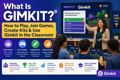 Gimkit educational game platform used by students in a classroom